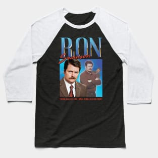 Ron Swanson Homage Baseball T-Shirt